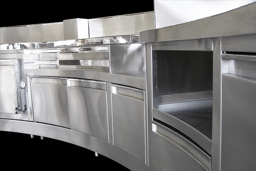 image of front of custom architectural backbar equipment at MGM Grand Hotel Detroit