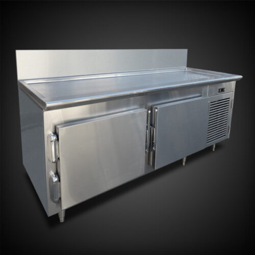 image of stainless steel Underbar Refrigerator with two doors on front